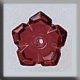 12009 Glass Treasures-5 Petal Dim Flower 10mm Ruby (Qty. 1) MAIN